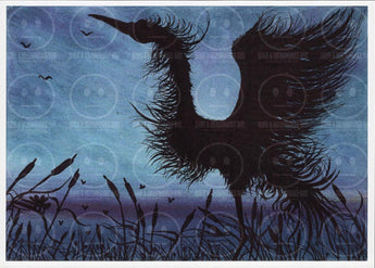 Center Stage Crane Bird Art Print