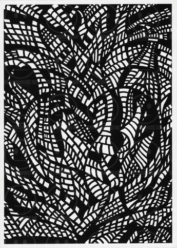 Burning Love - Black Hearts Series Black & White Art Print