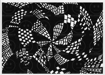 Queen of Hearts - Black Hearts Series Black & White Art Print