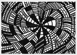 Target Practice - Black Hearts Series Black & White Art Print