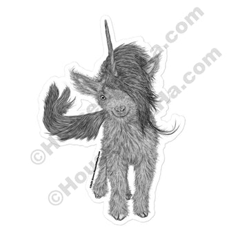 Baby Goat Unicorn Vinyl Sticker