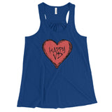 Happy VD Valentines Day Heart STD Holiday Humor Women's Flowy Racerback Tank Top + House Of HaHa Best Cool Funniest Funny Gifts