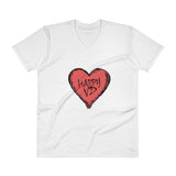 Happy VD Valentines Day Heart STD Holiday Humor Men's V-Neck T-Shirt + House Of HaHa Best Cool Funniest Funny Gifts