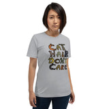 Cat Hair Don't Care Kitty Lover Short-Sleeve Unisex T-Shirt + House Of HaHa Best Cool Funniest Funny Gifts