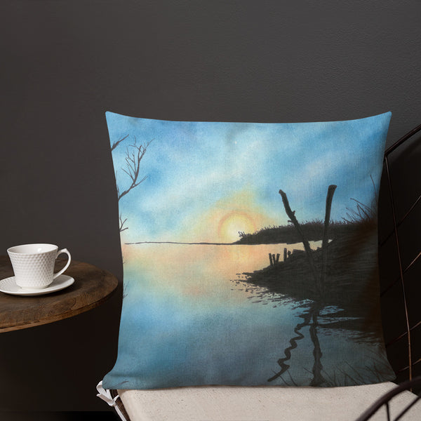 Sand Lake Estuary Premium Decorative Throw Pillow + House Of HaHa Best Cool Funniest Funny Gifts
