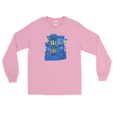 Blue Victorian San Francisco Long Sleeve T-Shirt by Nathalie Fabri + House Of HaHa Best Cool Funniest Funny Gifts