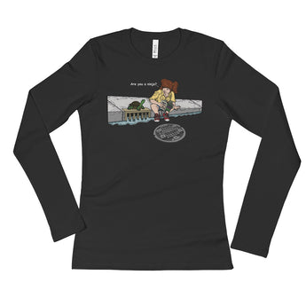 April in New York TMNT Parody Are You a Ninja? Sewer Turtle Ladies' Long Sleeve T-Shirt + House Of HaHa Best Cool Funniest Funny Gifts