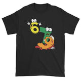 Why was 6 Afraid of 7 Seven Ate Nine Cute Zombie Pun Short sleeve t-shirt + House Of HaHa Best Cool Funniest Funny Gifts