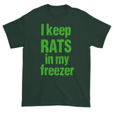 I keep RATS in my freezer Snake Breeder Herpetology Short sleeve T-shirt + House Of HaHa Best Cool Funniest Funny Gifts