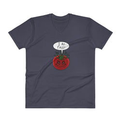 I am Fruit Tomato Groot Mashup Parody V-Neck T-Shirt + House Of HaHa Best Cool Funniest Funny Gifts