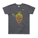 Butterfly Skull Youth Short Sleeve T-Shirt - Made in USA - House Of HaHa