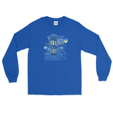 Blue Victorian San Francisco Long Sleeve T-Shirt by Nathalie Fabri + House Of HaHa Best Cool Funniest Funny Gifts
