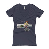 April in New York TMNT Are You a Ninja? Sewer Turtle Women's V-Neck T-shirt + House Of HaHa Best Cool Funniest Funny Gifts