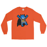 Batman Perler Art Long Sleeve T-Shirt by Silva Linings + House Of HaHa Best Cool Funniest Funny Gifts
