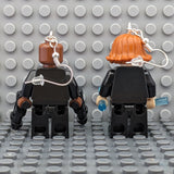 Black Widow and Nick Fury Brick MiniFigure Earrings