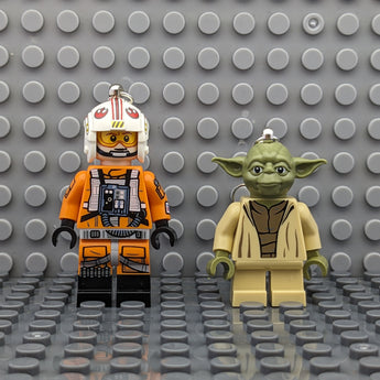 Yoda and Luke Star Wars LEGO MiniFigure Earrings