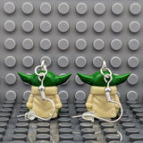 Grogu Baby Yoda Star Wars Brick MiniFigure Earrings