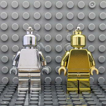 Gold and Silver Brickmen LEGO MiniFigure Earrings