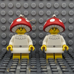 Mushroom Girls Brick MiniFigure Earrings