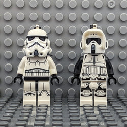 Scout & StormTrooper Star Wars Lego MiniFigure Earrings