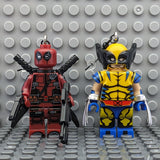 Deadpool and Wolverine Brick MiniFigure Earrings
