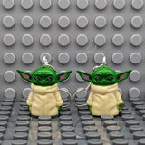 Grogu Baby Yoda Star Wars Brick MiniFigure Earrings
