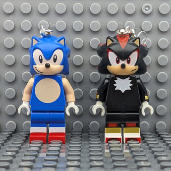 Sonic and Shadow LEGO MiniFigure Earrings