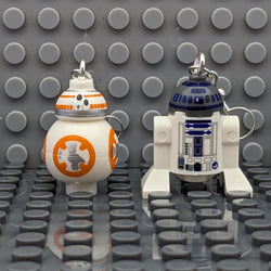 R2-D2 and BB-8 Brick Droid MiniFigure Earrings