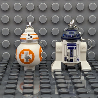 R2-D2 and BB-8 Brick Droid MiniFigure Earrings