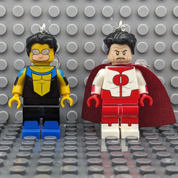 Invincible and Omni Man Brick MiniFigure Earrings