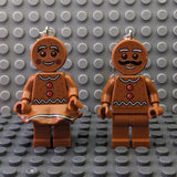 Gingerbread Couple Holiday Brick Toy Earrings