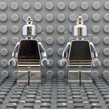 Silver Chrome Brickmen LEGO MiniFigure Earrings