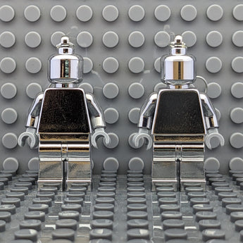 Silver Chrome Brickmen LEGO MiniFigure Earrings