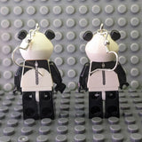 Panda Pair Brick Figure Toy Animal Earrings
