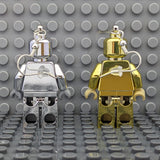 Gold and Silver Brickmen LEGO MiniFigure Earrings