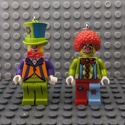 Two Fun Clowns Brick MiniFigure Earrings