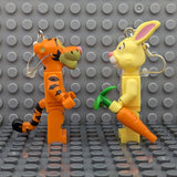 Tigger and Rabbit Brick MiniFigure Earrings
