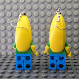 Two Cool Banana Dudes Brick MiniFigure Earrings