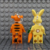 Tigger and Rabbit Brick MiniFigure Earrings