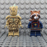 Rocket and Groot LEGO MiniFigure Earrings