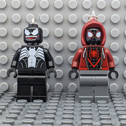 Miles Morales and Venom Spiderman Lego MiniFigure Earrings