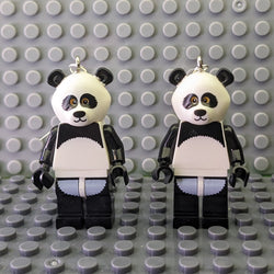 Panda Pair Brick Figure Toy Animal Earrings