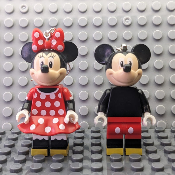 Mickey Mouse and Minnie Disney Lego MiniFigure Earrings