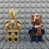 Rocket and Groot LEGO MiniFigure Earrings