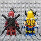 Deadpool and Wolverine Brick MiniFigure Earrings