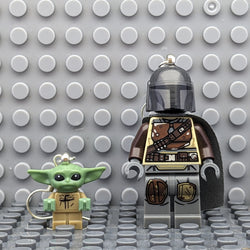 Mandalorian and Grogu Star Wars Lego MiniFigure Earrings