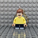 Morty Brick MiniFigure Keychain