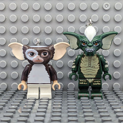 Gizmo and Stripe Gremlins Brick MiniFigure Earrings