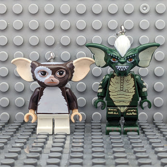Gizmo and Stripe Gremlins Brick MiniFigure Earrings