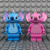 Angel and Stitch Brick MiniFigure Earrings